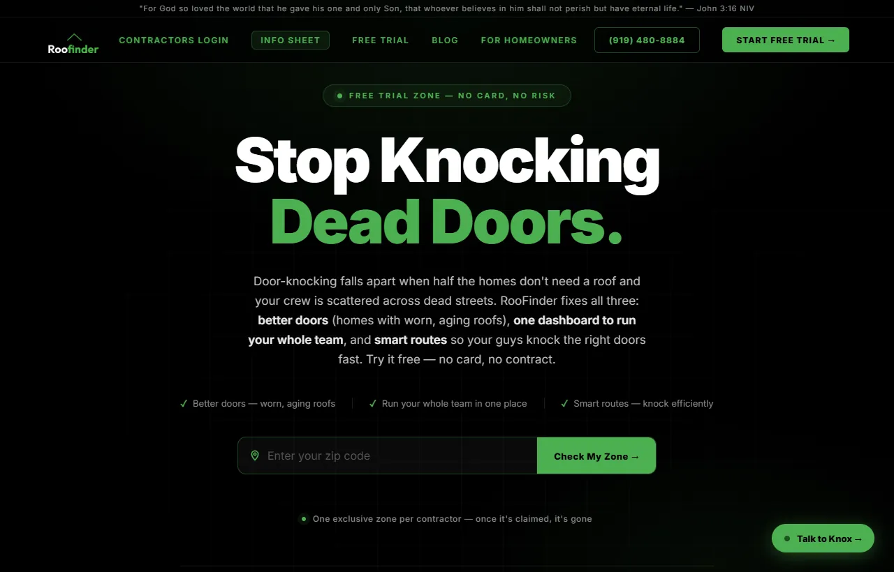 RooFinder website